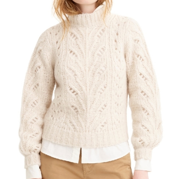 J Crew Point Sur Pointelle Sweater - Picture 4 of 13